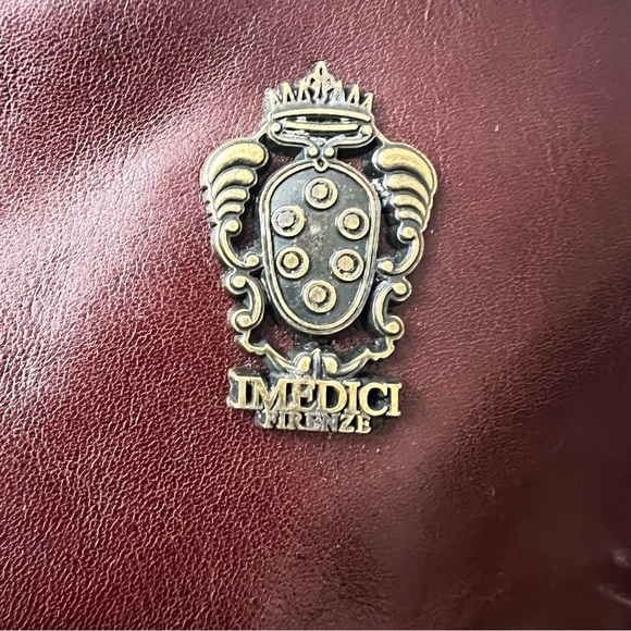 I MEDICI FIRENZE RARE NWT BURGUNDY LEATHER BAG - Made in Italy - Picture 11 of 11
